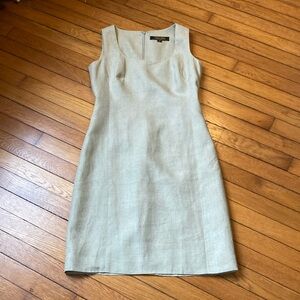 Brooks Brothers Light Sage Green Linen Midi Dress